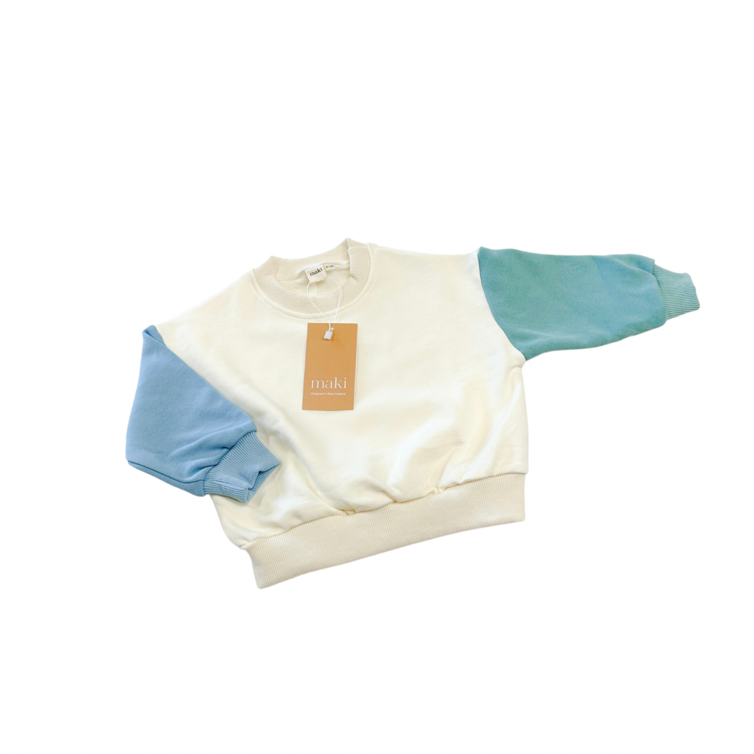 Jumper Colourblock - Green/Blue