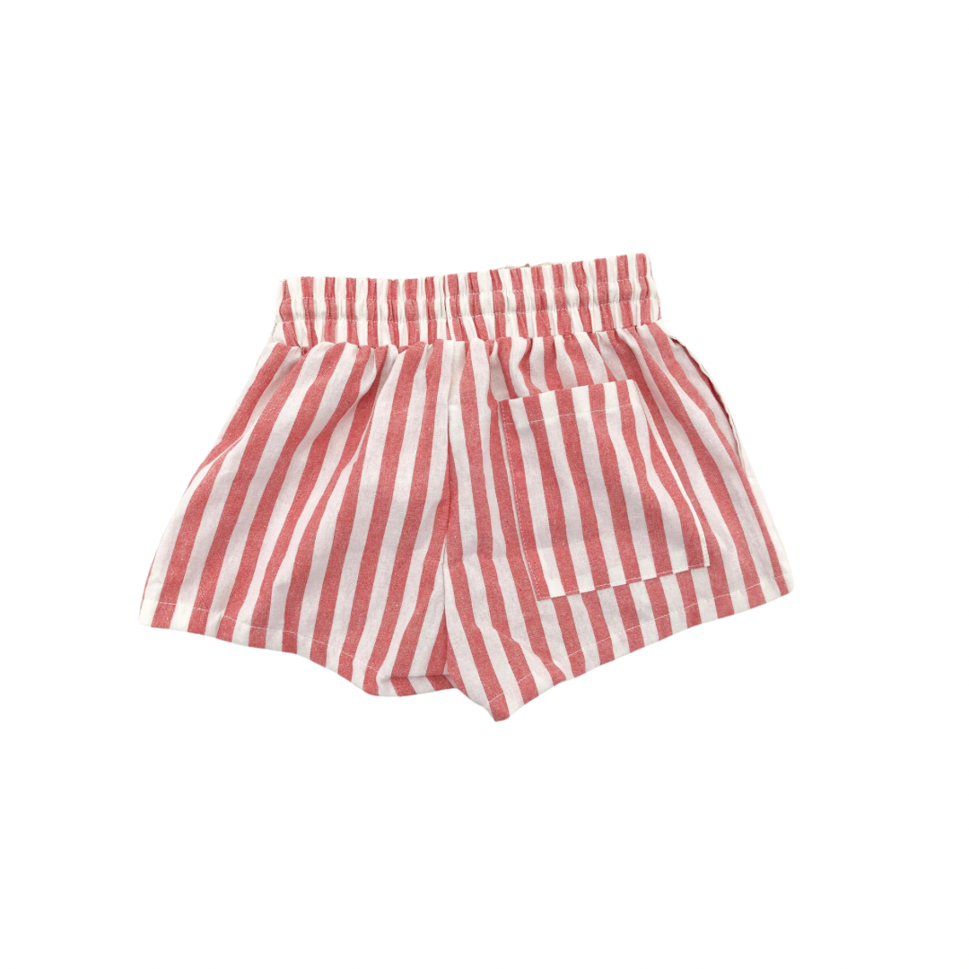 Linen Shorts - Circus Stripe