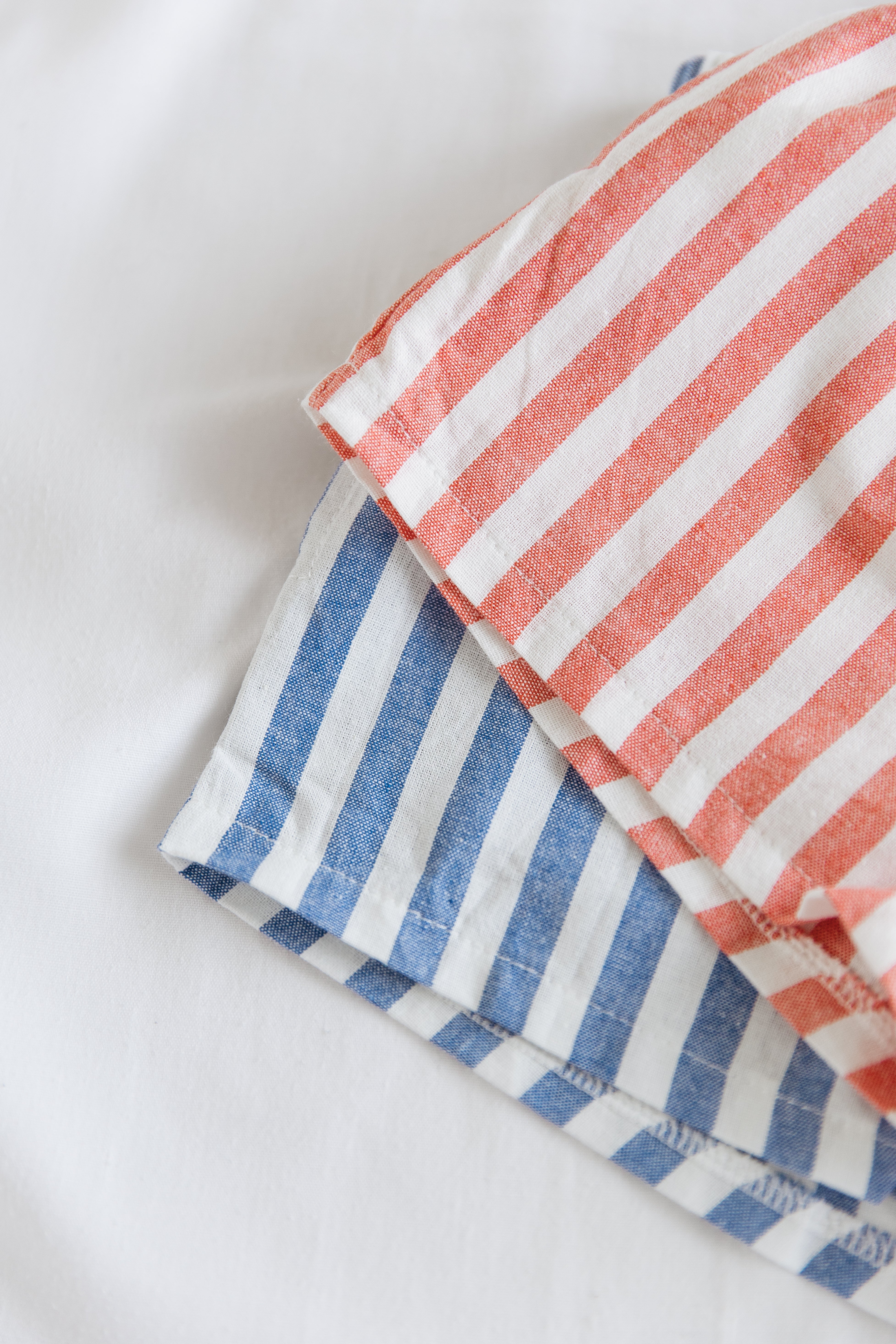 Linen Shorts - Blue Stripe