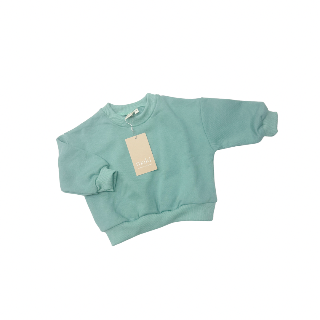 Cotton Crew Neck Jumper - Emerald