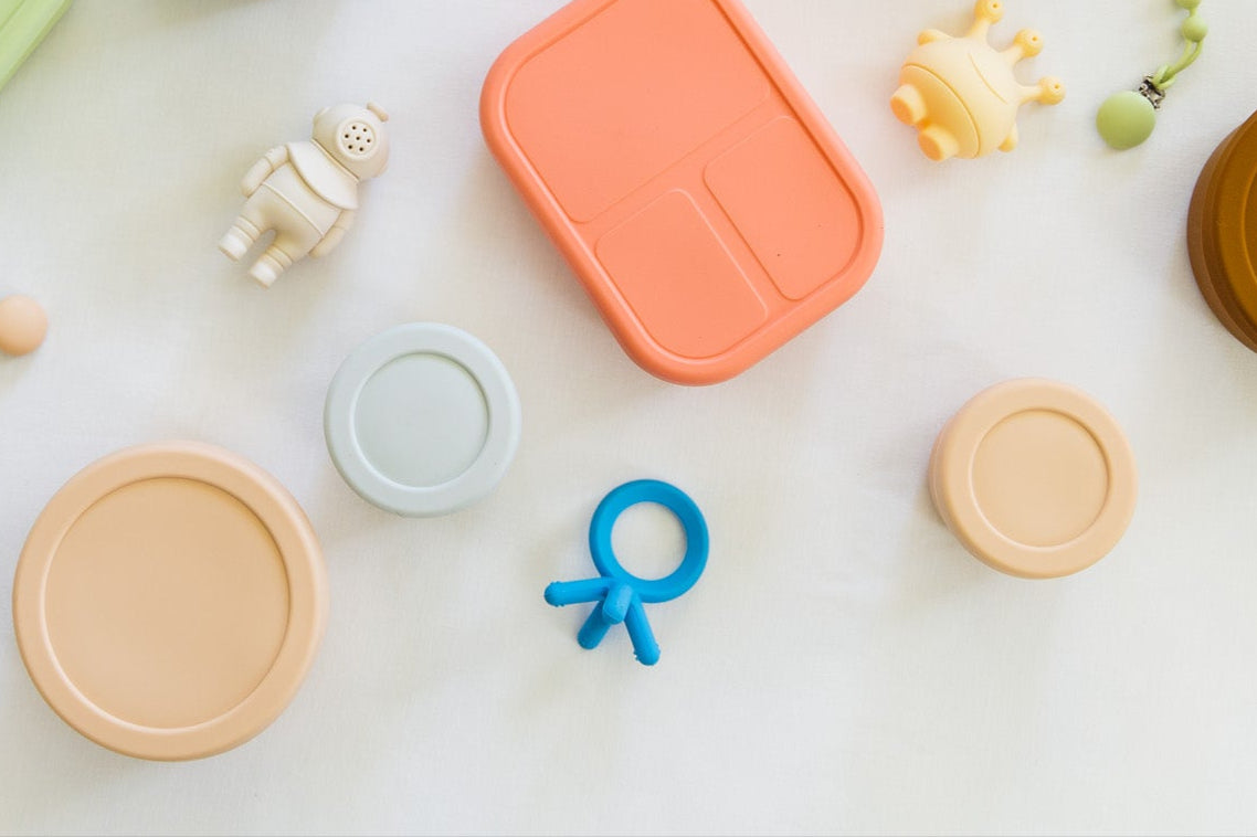 Blue hand grip teether