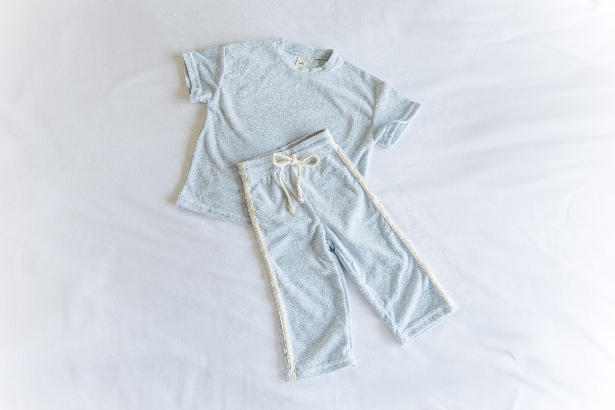 Terry Toweling Pant and Tee Set - Ocean