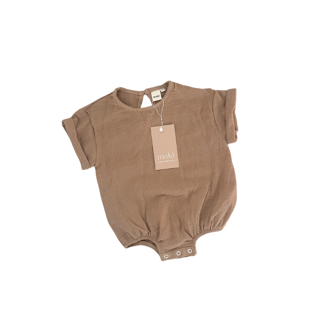 Muslin Romper - Hazelnut