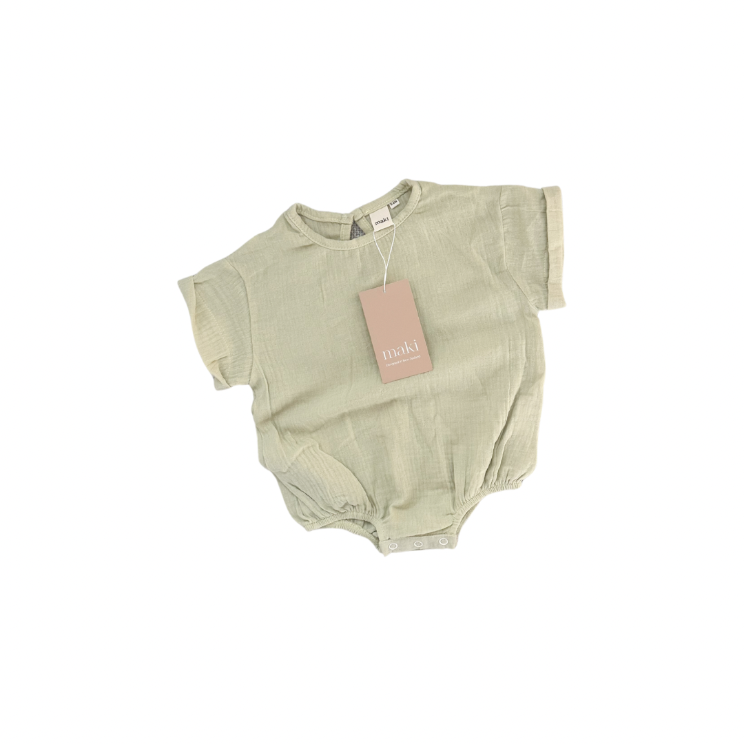 Muslin Romper - Pistachio