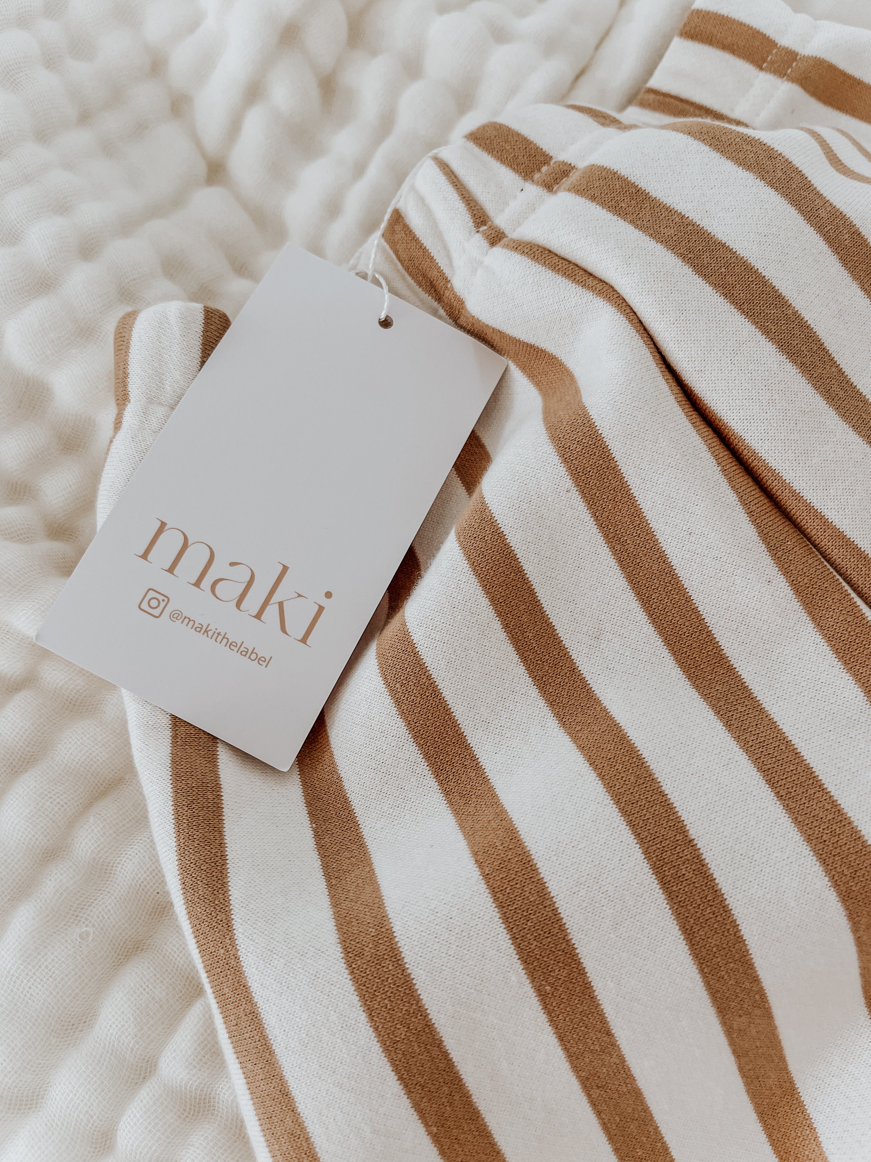 Fleece Pants - Biscuit Stripe