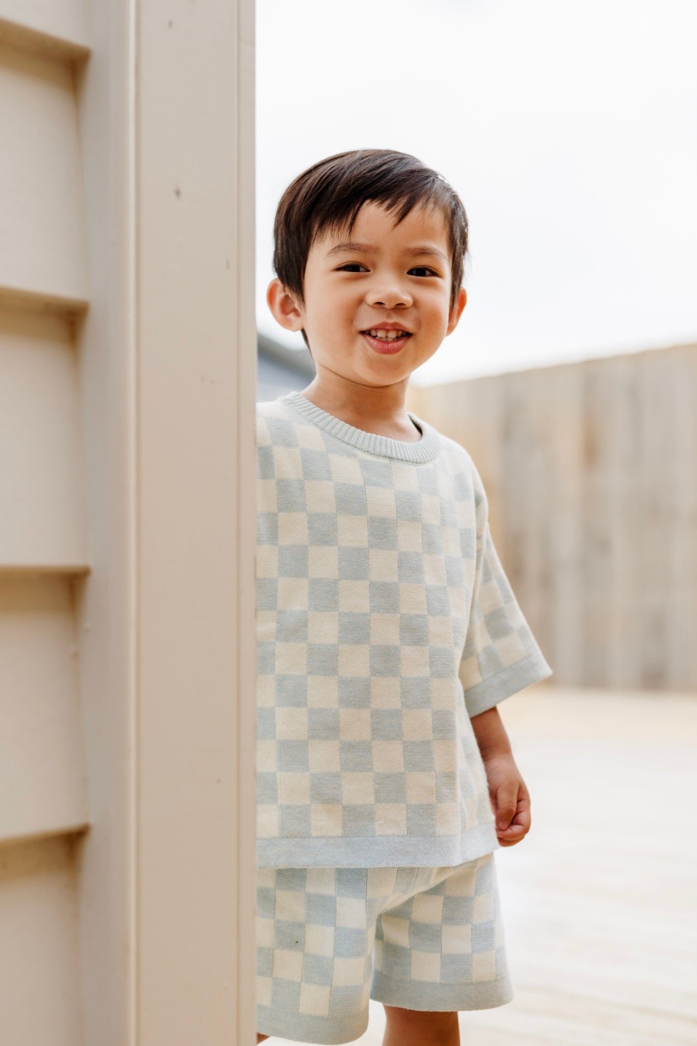 Knit Set - Ocean Checkerboard