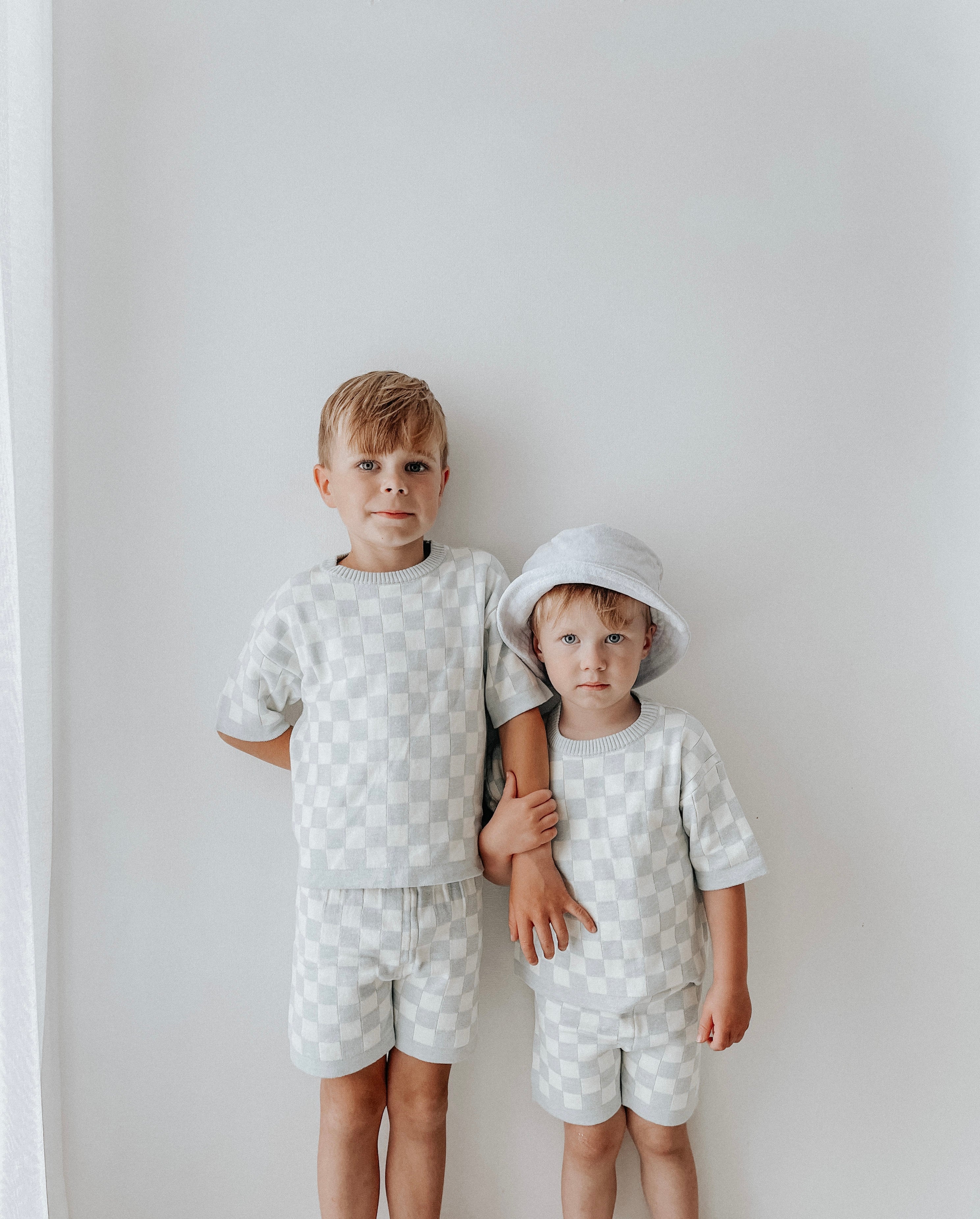 Knit Set - Ocean Checkerboard