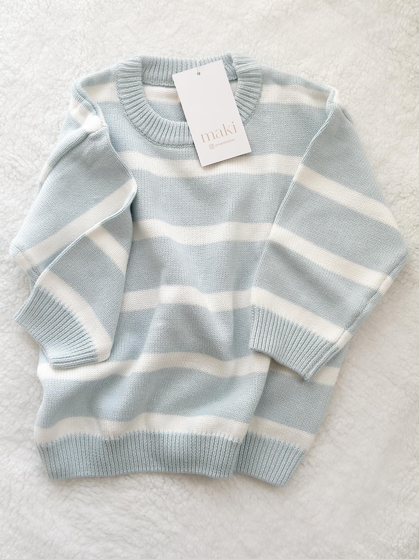 Knit Sweater - Ocean Stripe $60 down to $30