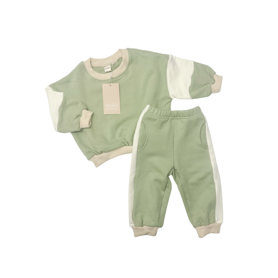 Colourblock Trackpant - Pistachio $40 down to $25