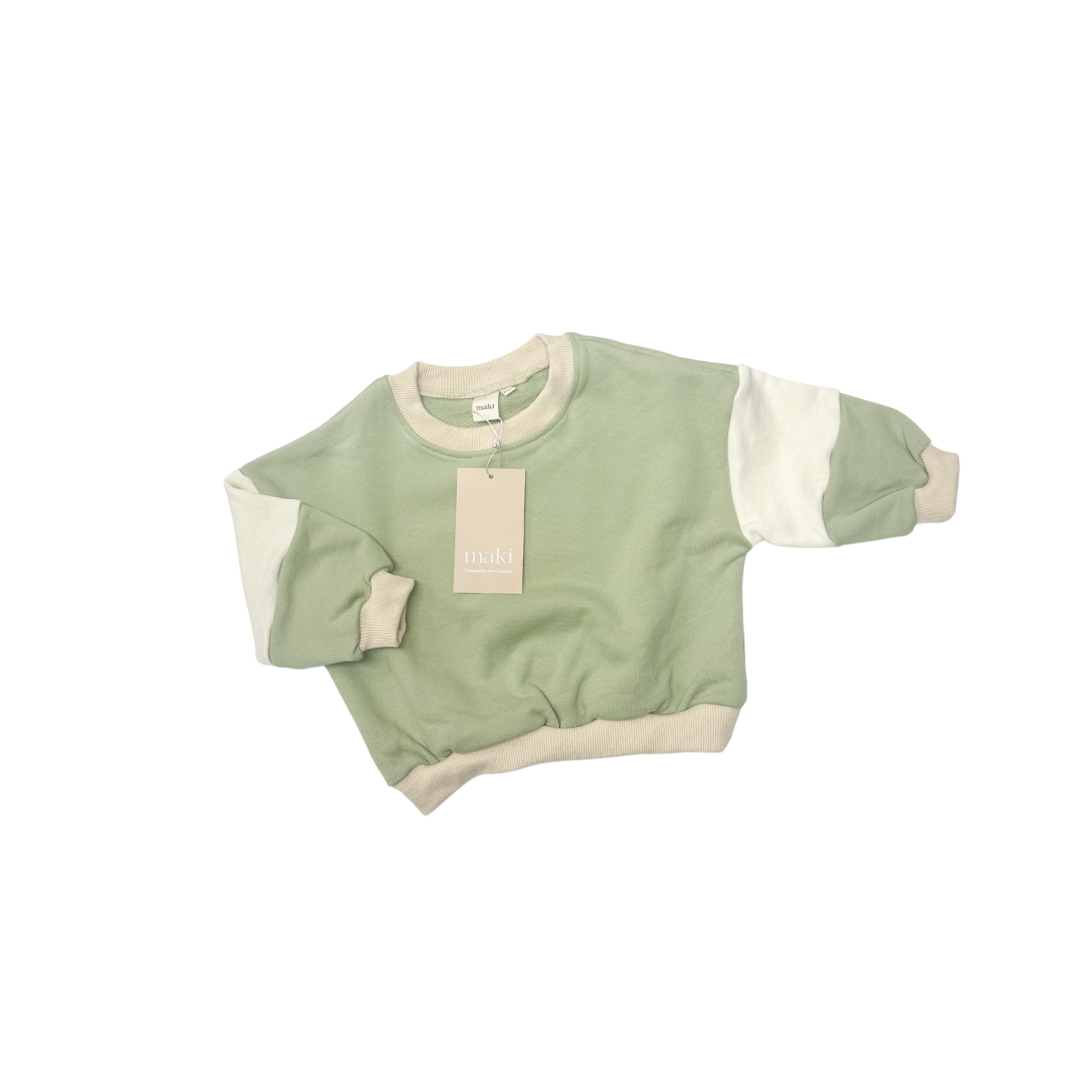 Colourblock Jumper - Pistachio $60 down to $40