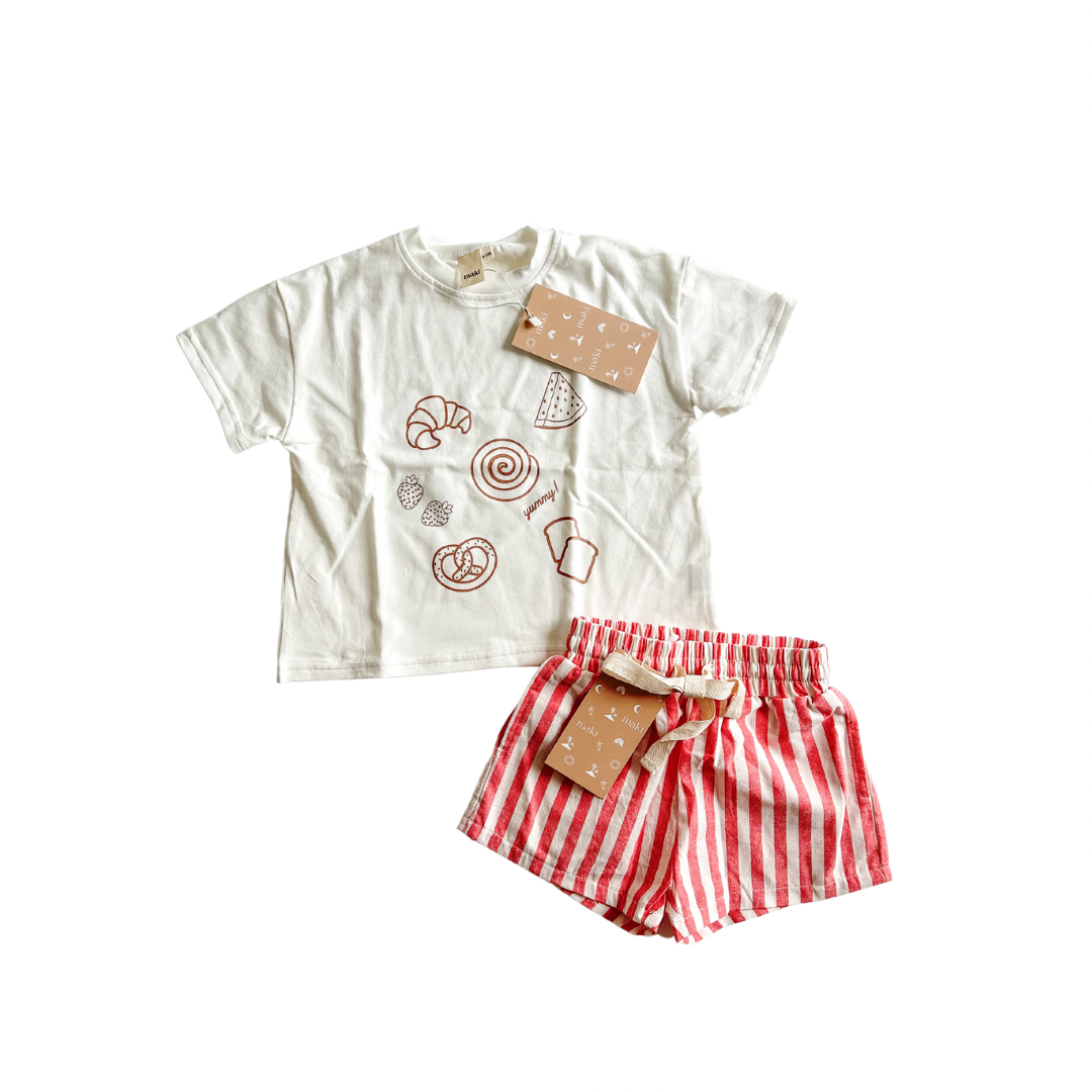 Linen Shorts - Circus Stripe From $46 down to $26