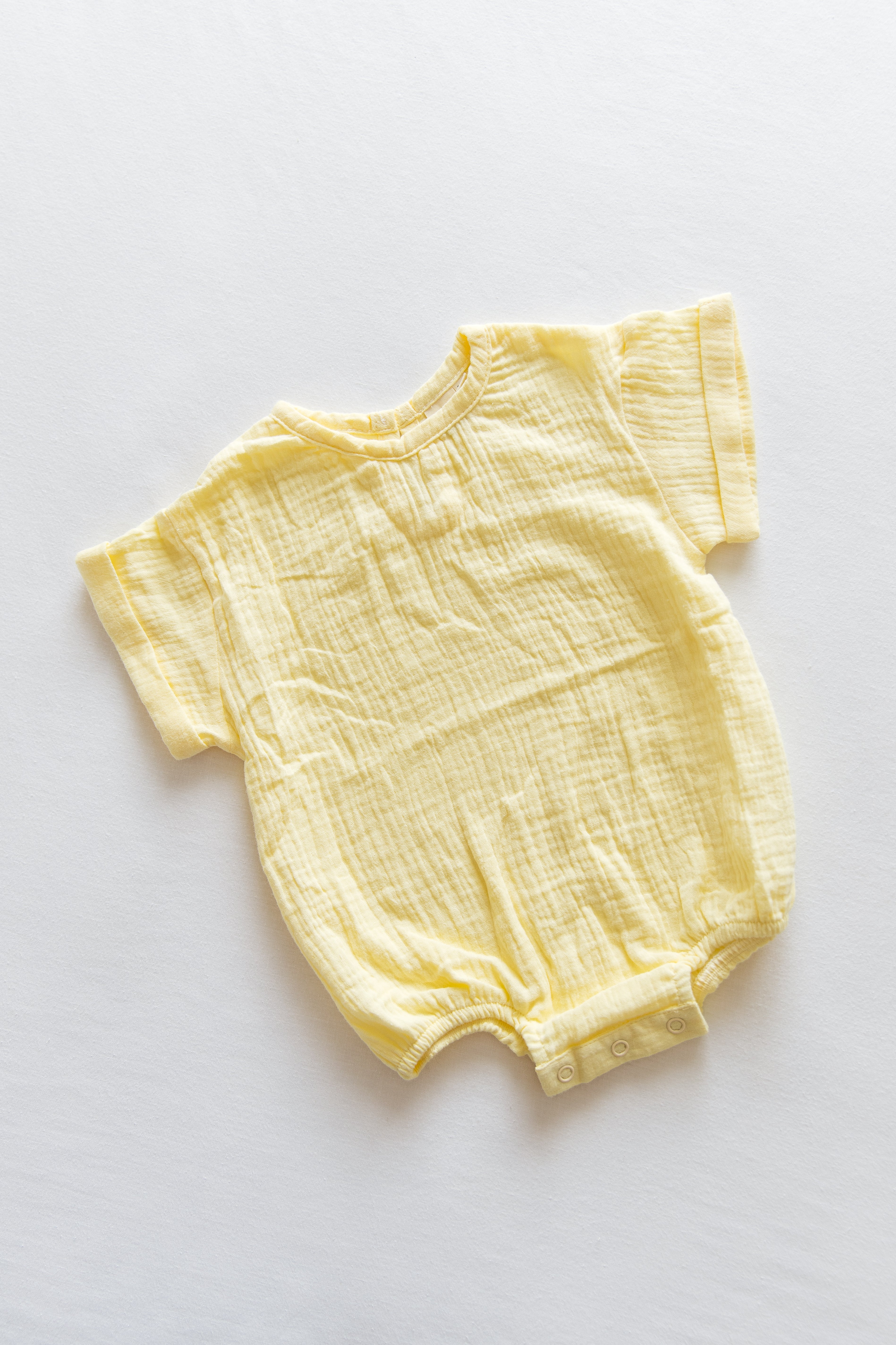 Muslin Romper - Butter Yellow