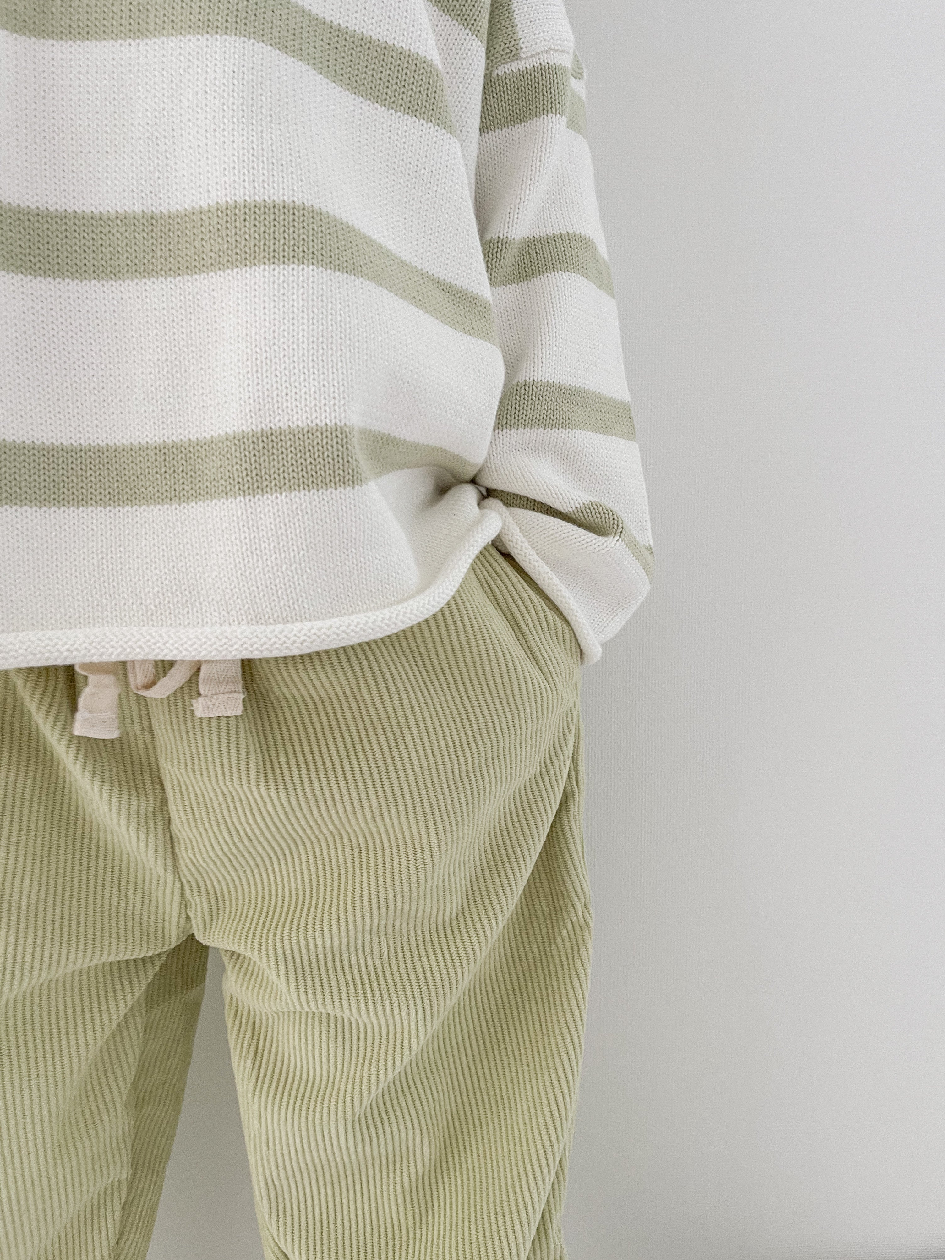 Knit Pullover - Pistachio Stripe $60 down to $40